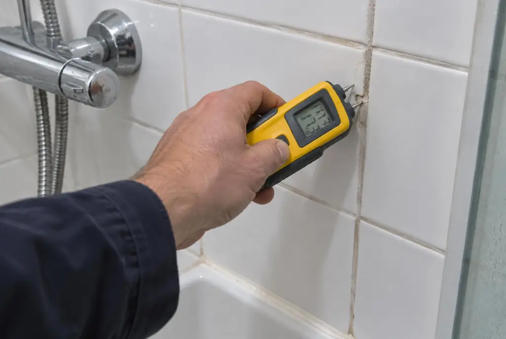 Lekdetectie Wormerveer – vochtmeter op badkamertegels bij de douche
